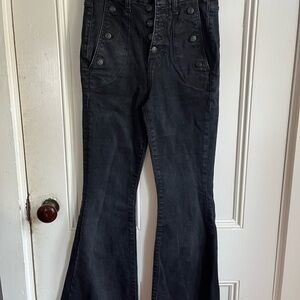 7 For All Mankind Portia Mega Flare Dark Denim Pants